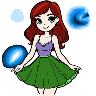 a woman with a short dress