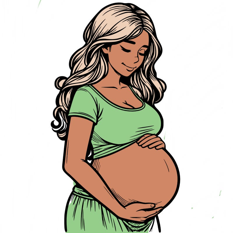 woman heavily pregnant realistic