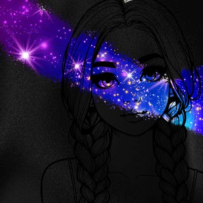 realistic girl with braids