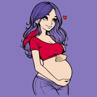realistic pregnant girl