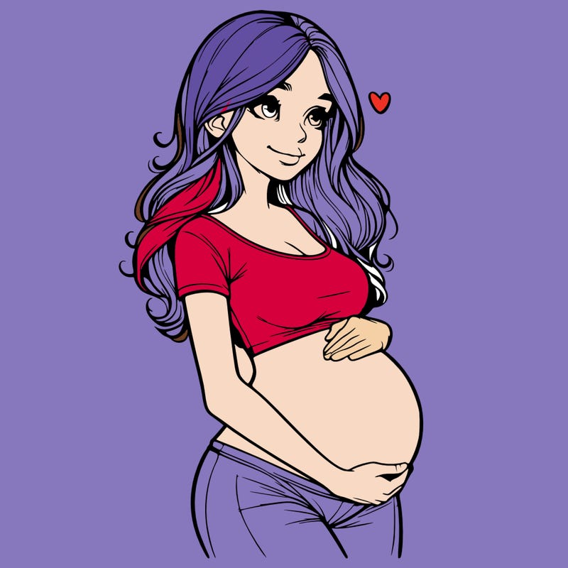 realistic pregnant girl