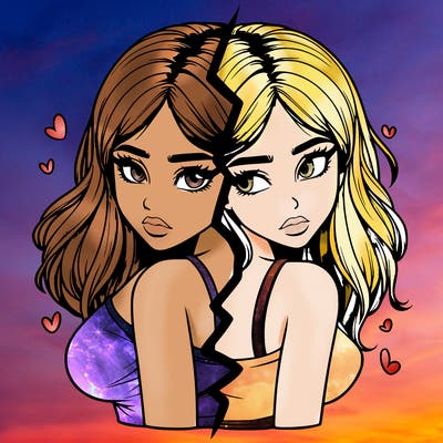 realistic girl split