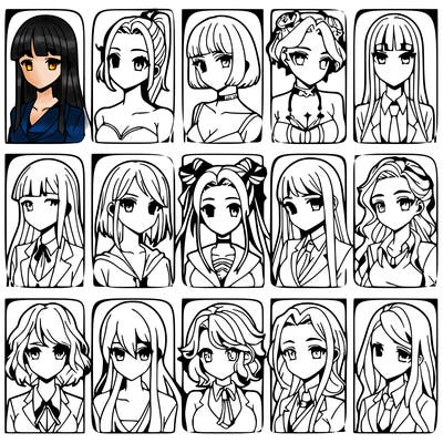 girls that look diffrent anime