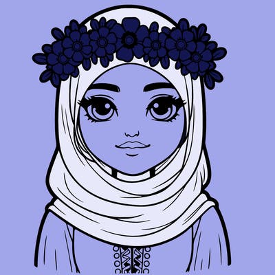 realistic girl with flower crown