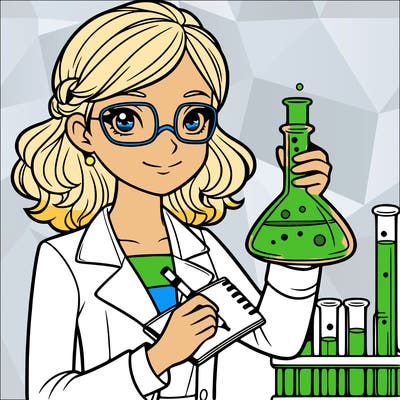 a female scientist