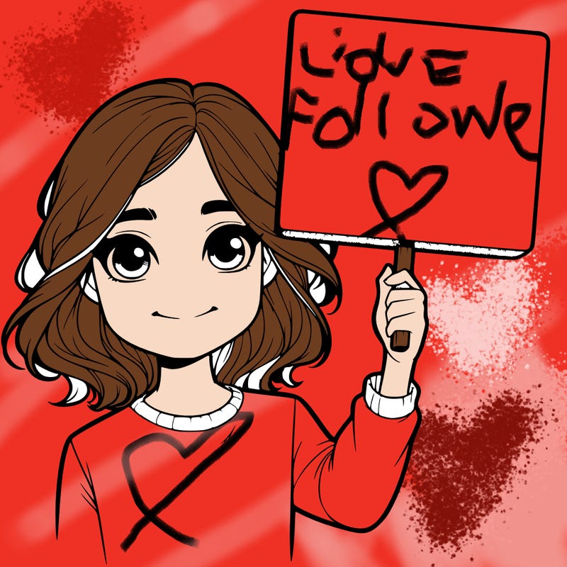 realistic girl holding up a sign