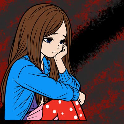 a realistic girl with depression