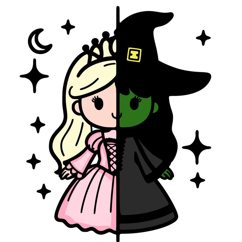 split princess and witch