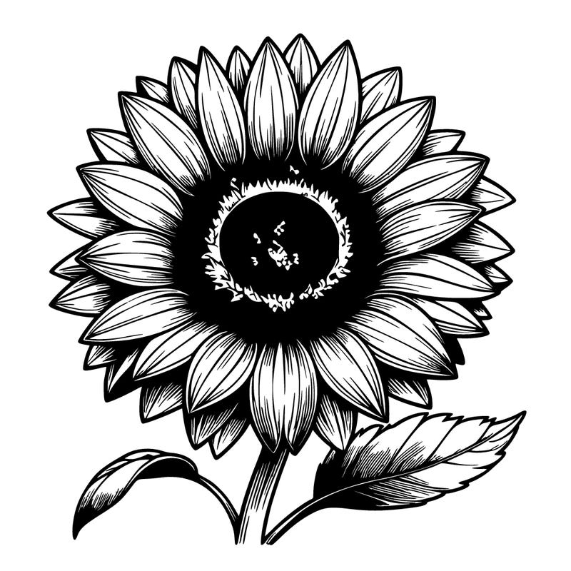 realistic sunflower
