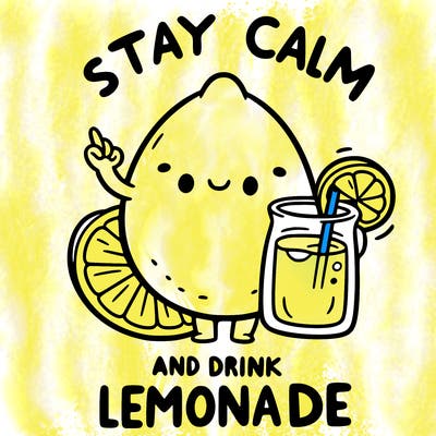 stay calm and drink lemonade