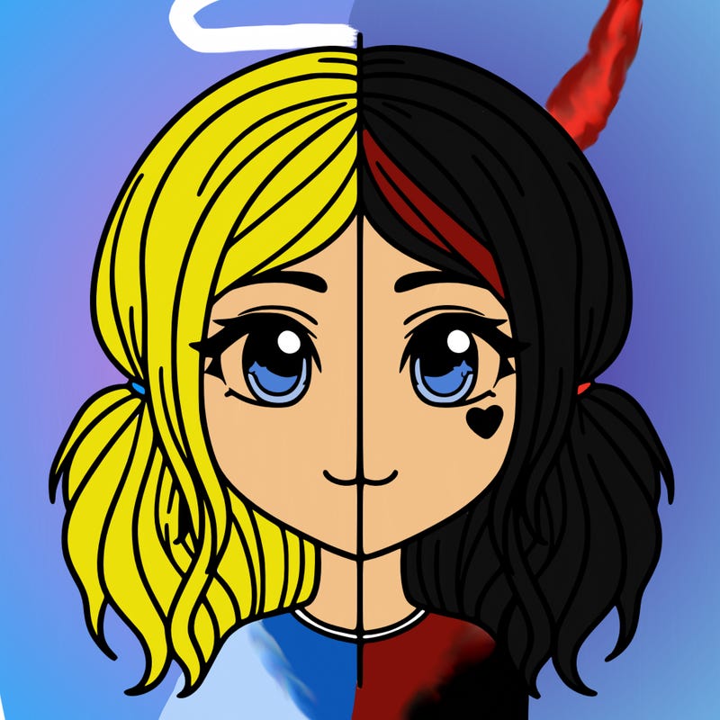 split girl just the face