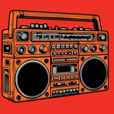 super realistic boombox