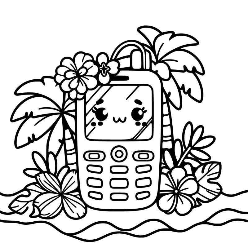 a hawaiian cute phone