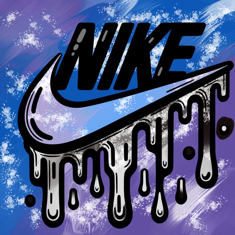 dripping nike logo