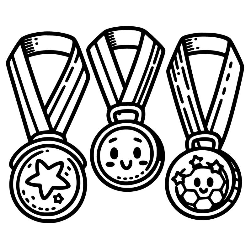 three sports medals