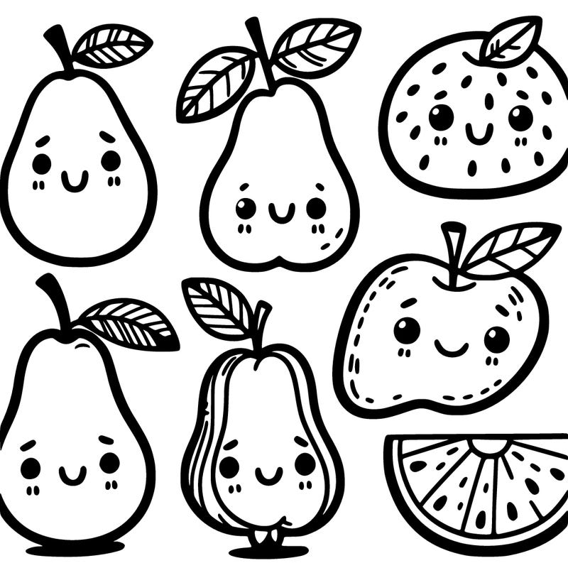 fruit with faces