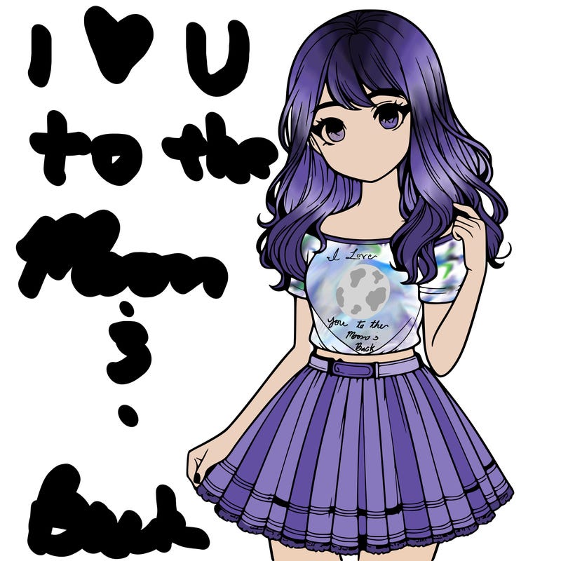 realistic girl wearing skirt