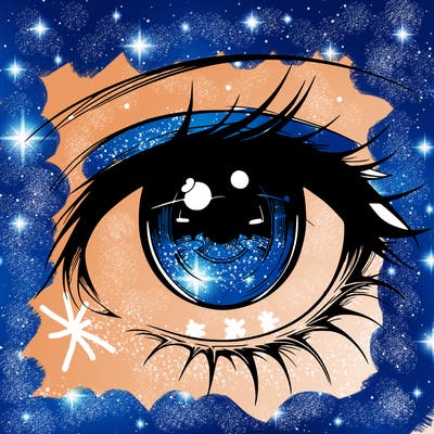 realistic anime eye fenale anime eye