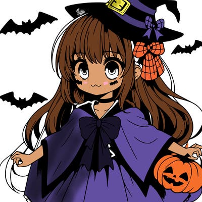 halloween anime girl