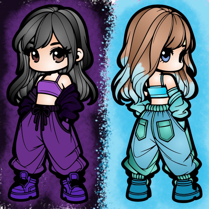 girl in crop top and baggy pants