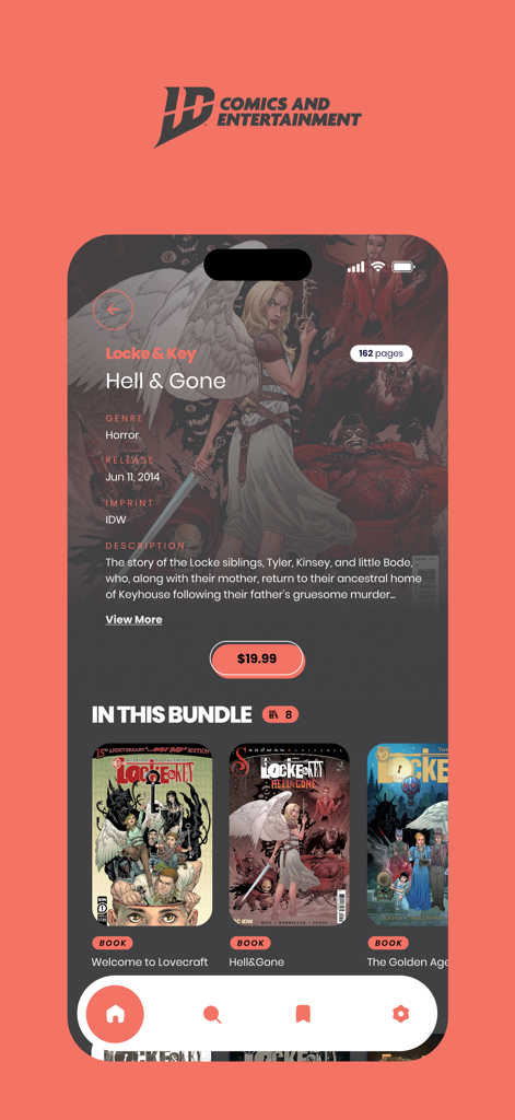 IDW Digital Comics Experience - Locke and Key digital comic book bundle details on IDW app