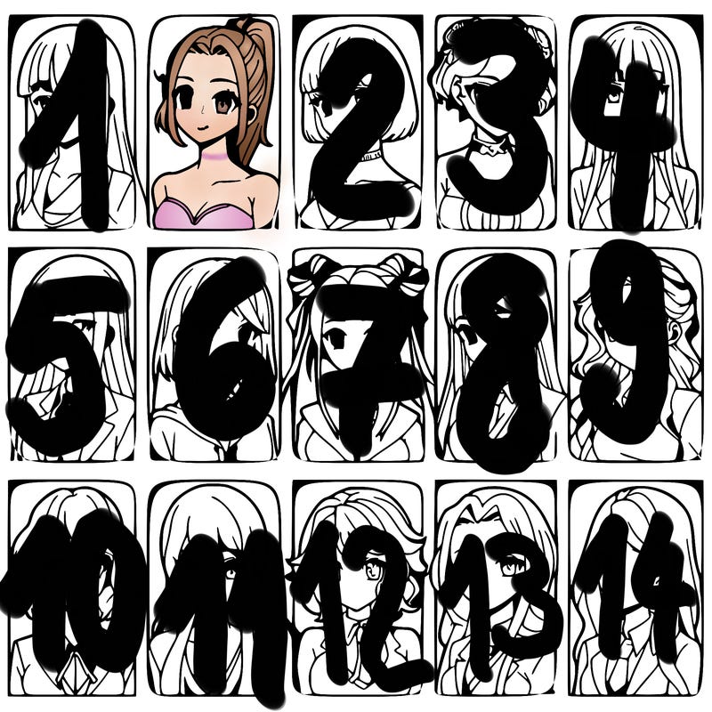 girls that look diffrent anime