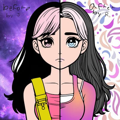 realistic girl split