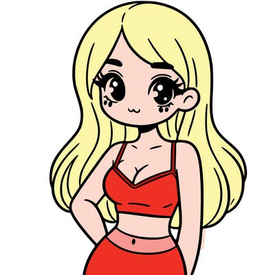 girl with crop top