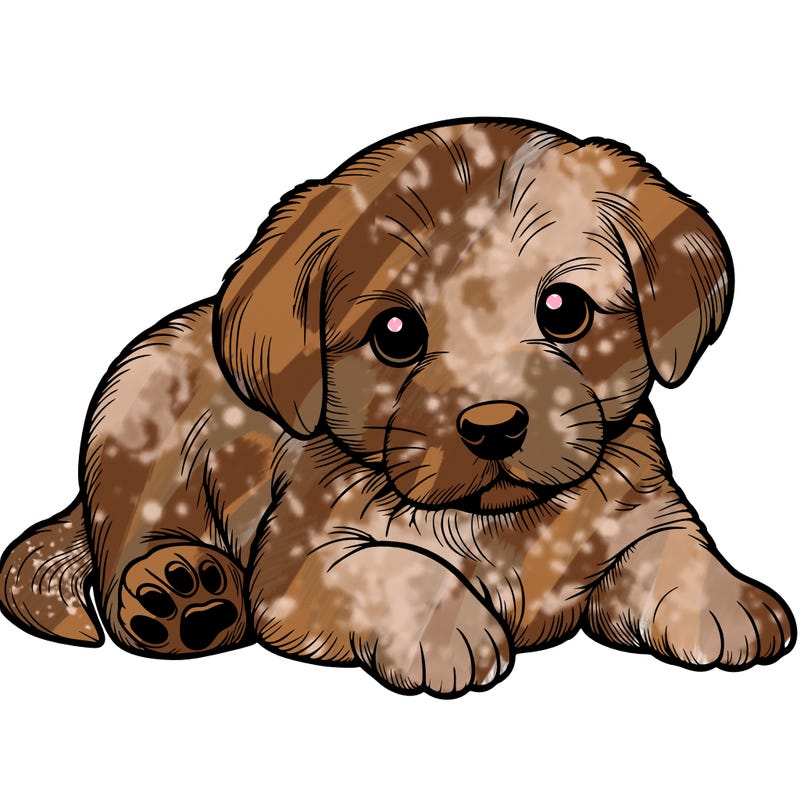 a cute realistic puppy