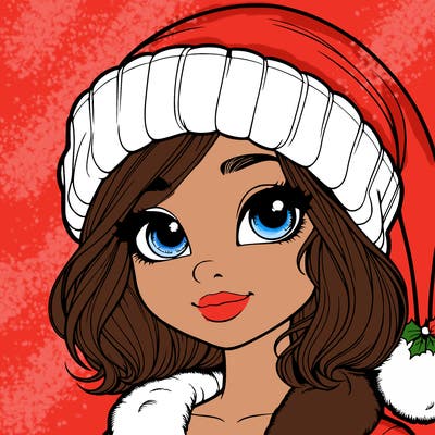 realistic christmas girl
