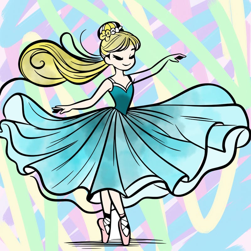 ballerina with a flowing cape