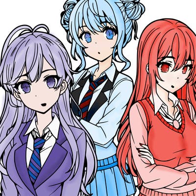 anime girls teenagers