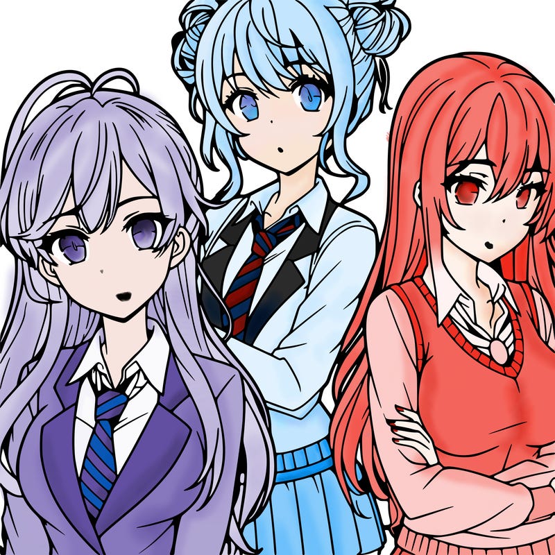 anime girls teenagers