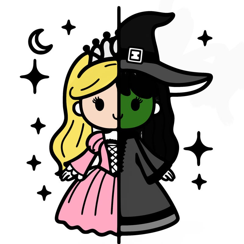 split princess and witch