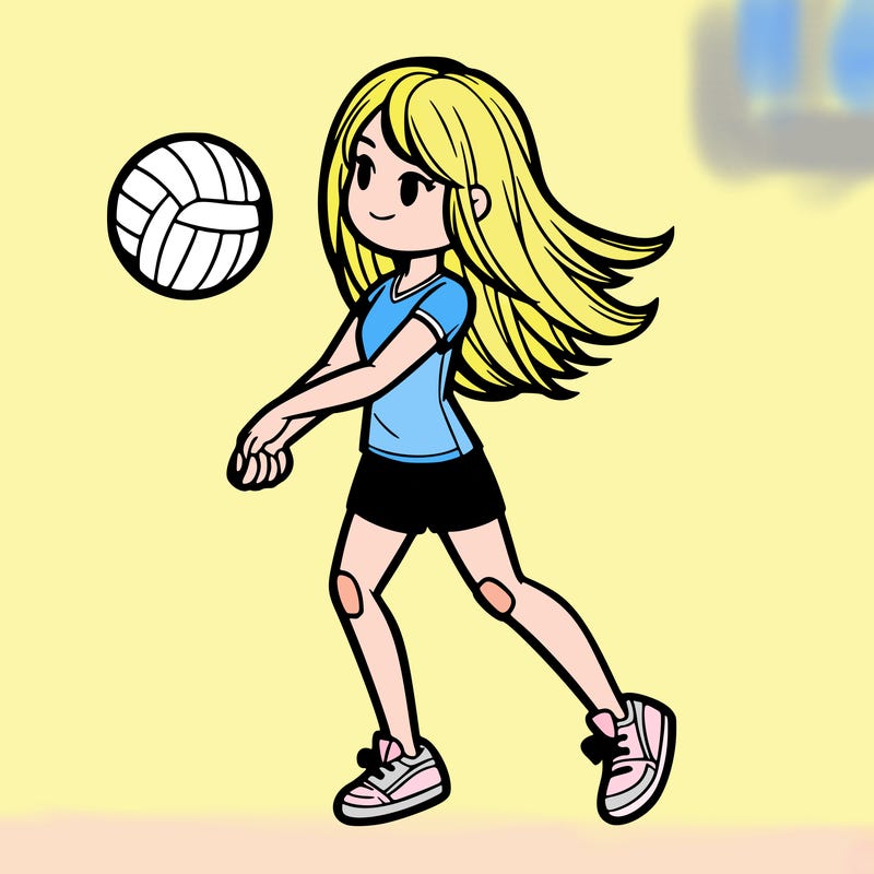 volleyball girl realistic