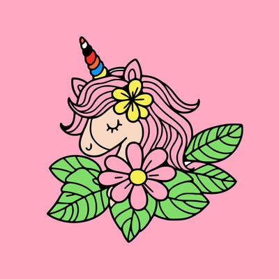 flower unicorn horn