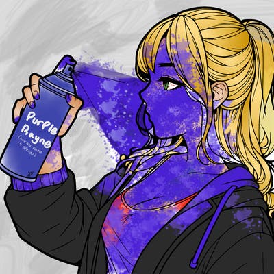 a realistic girl spray, painting