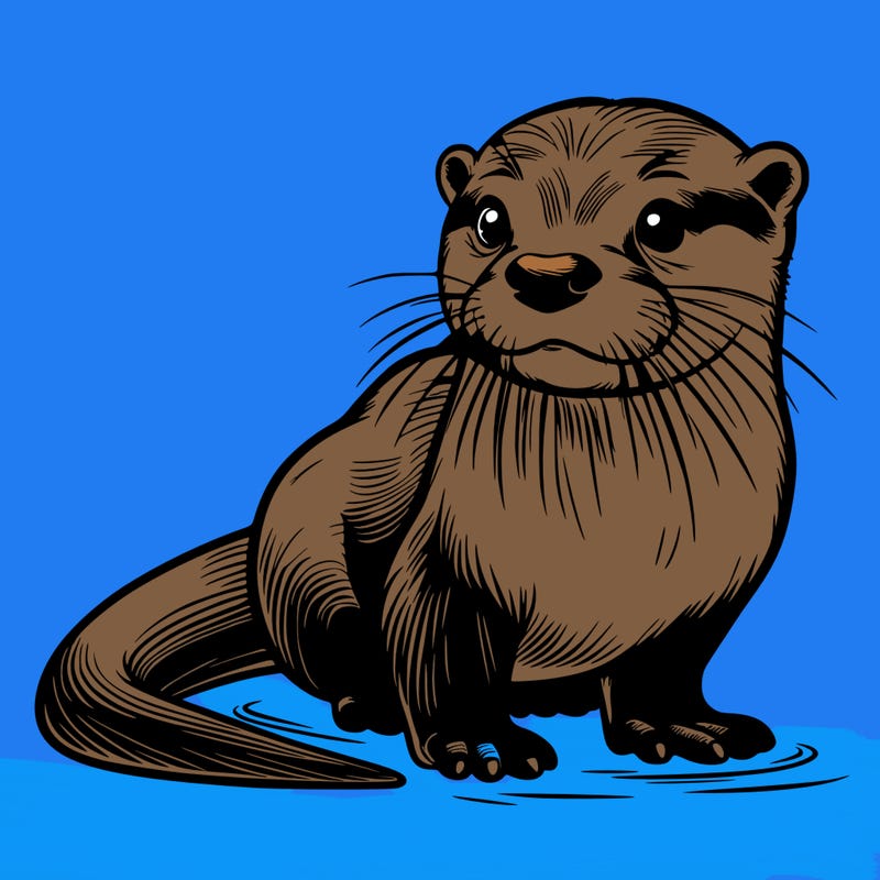 realistic otter