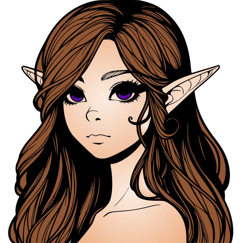 elf girl realistic dark fantasy