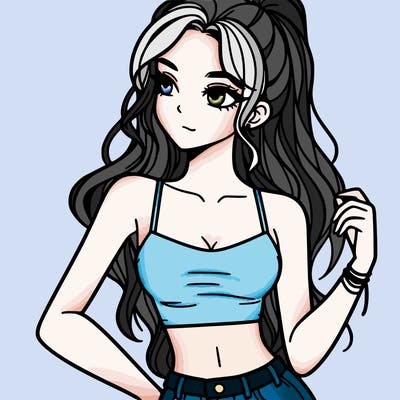 girl in crop top