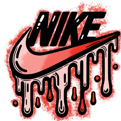 dripping nike logo