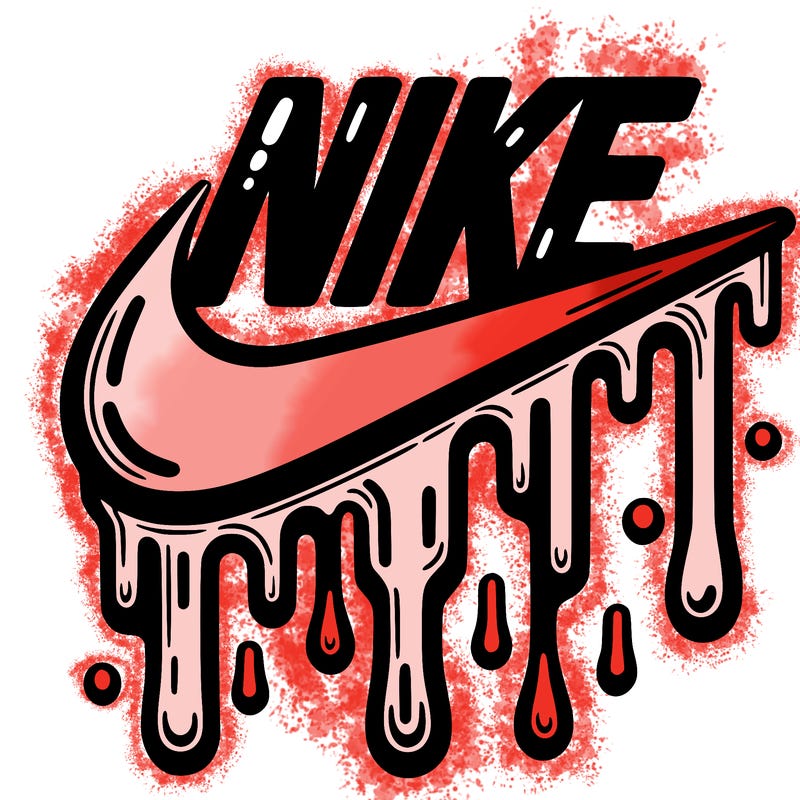 dripping nike logo