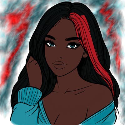 a realistic really pretty girl