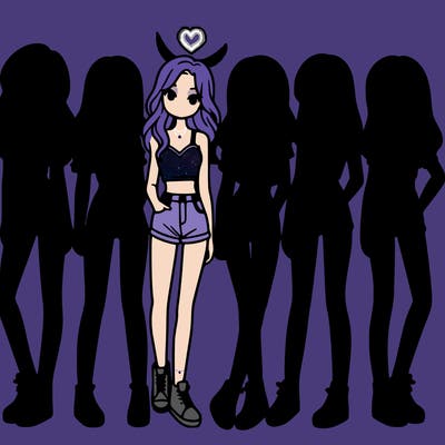 a group of girls wearing crop tops and shorts