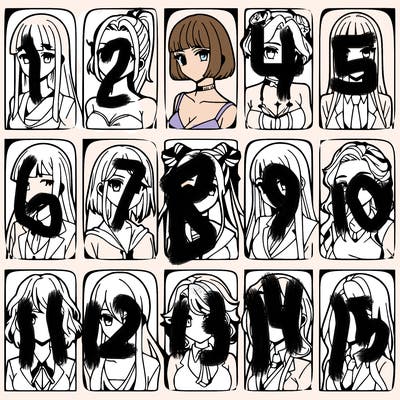 girls that look diffrent anime