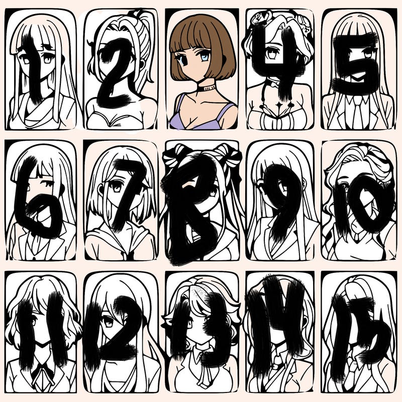 girls that look diffrent anime