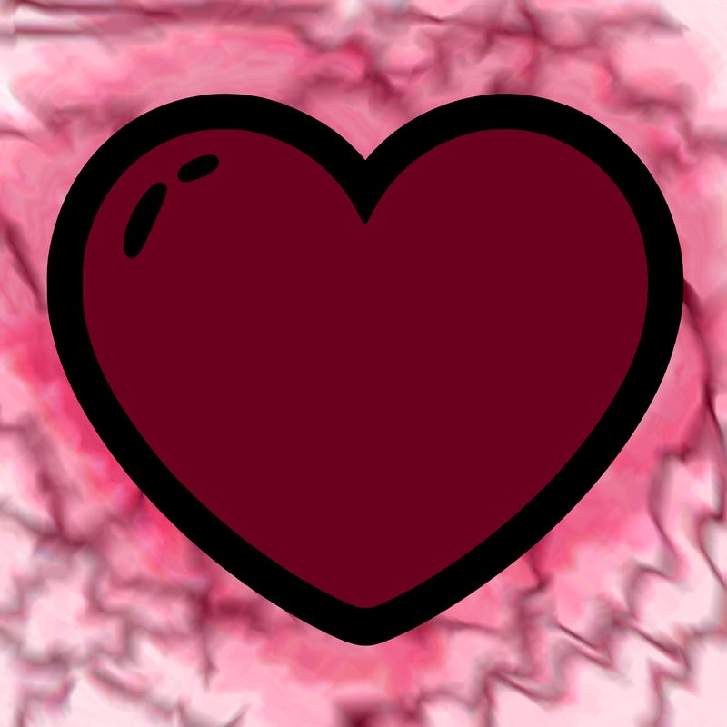 a blank heart