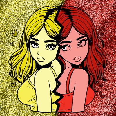 realistic girl split