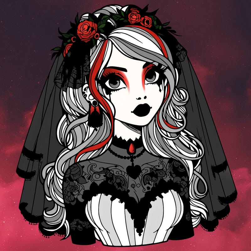 21 year old gothic bride