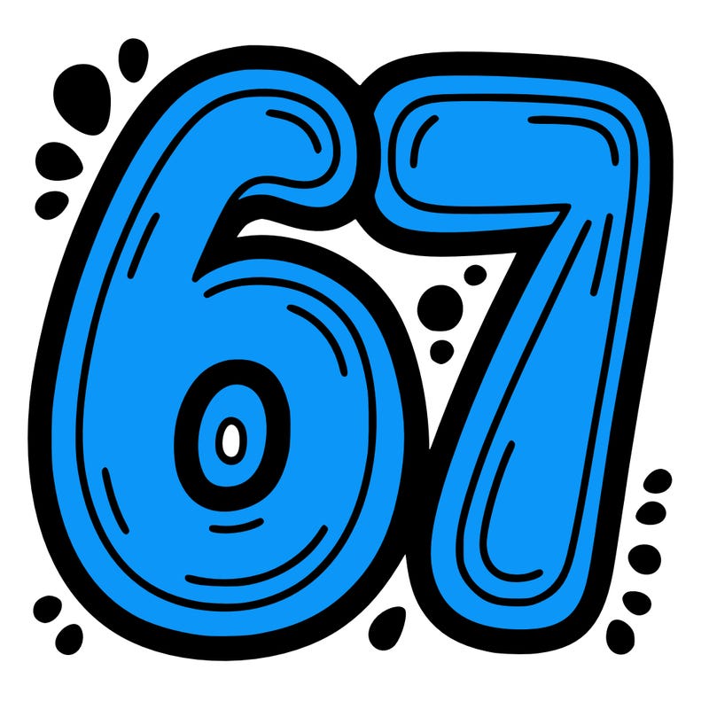the number 67